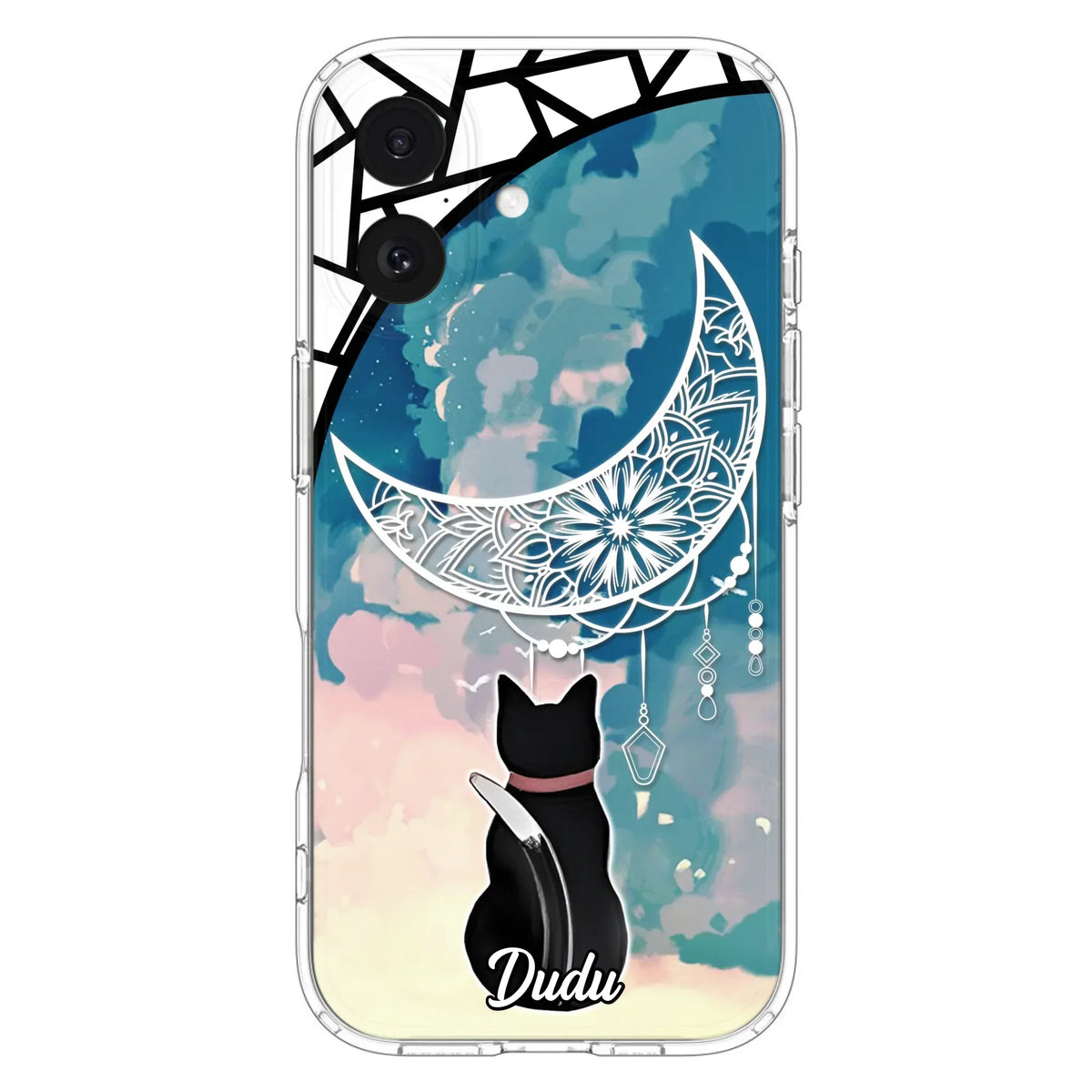 Custom Personalized Black Cat Phone Case - Gift Idea For Cat Lover - Case For iPhone/Samsung