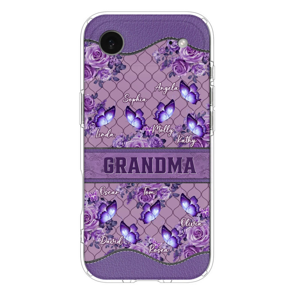 Personalized Grandma Butterfly Phone Case - Gift Idea For Mother's Day/Grandma - Cases For iPhone/Samsung