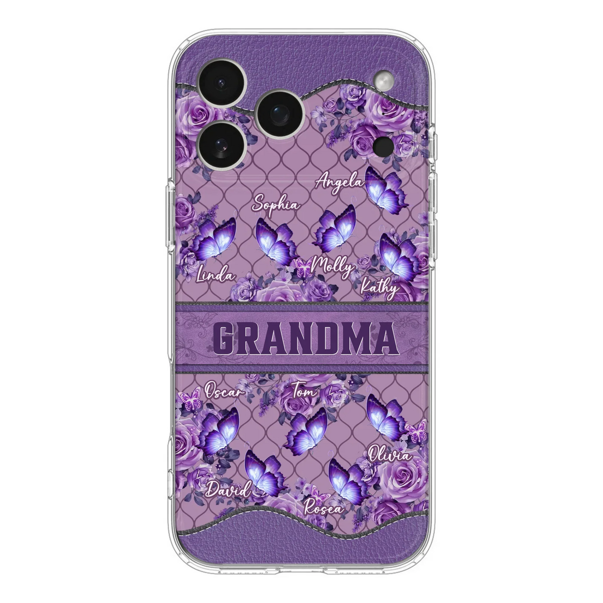 Personalized Grandma Butterfly Phone Case - Gift Idea For Mother's Day/Grandma - Cases For iPhone/Samsung