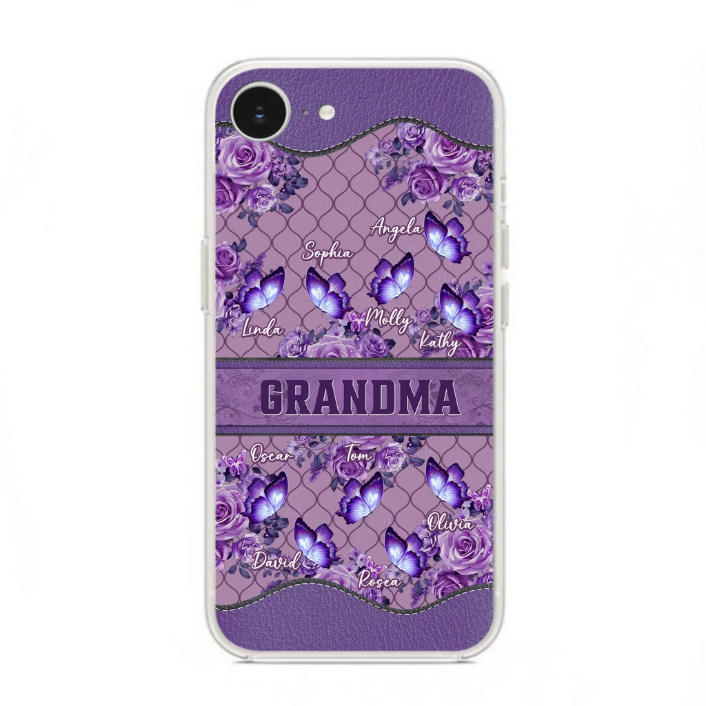 Personalized Grandma Butterfly Phone Case - Gift Idea For Mother's Day/Grandma - Cases For iPhone/Samsung
