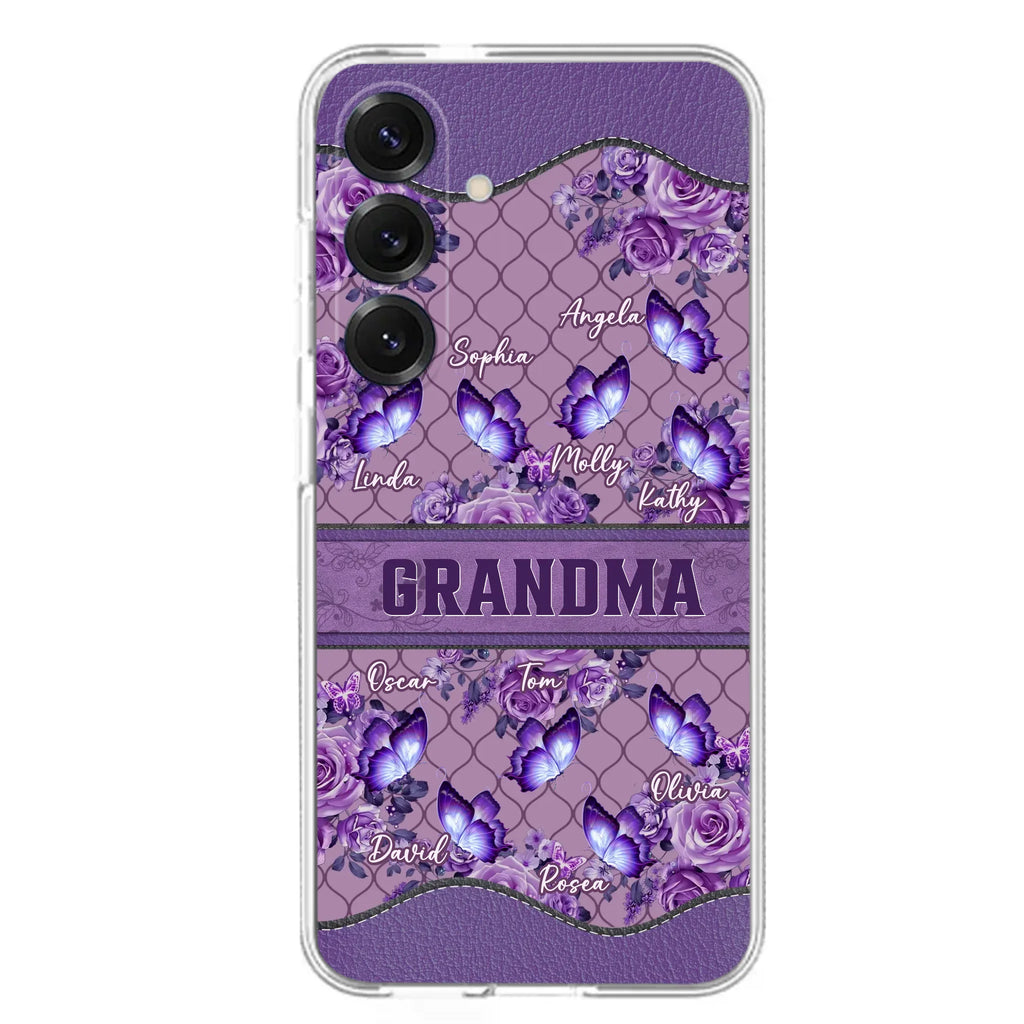 Personalized Grandma Butterfly Phone Case - Gift Idea For Mother's Day/Grandma - Cases For iPhone/Samsung
