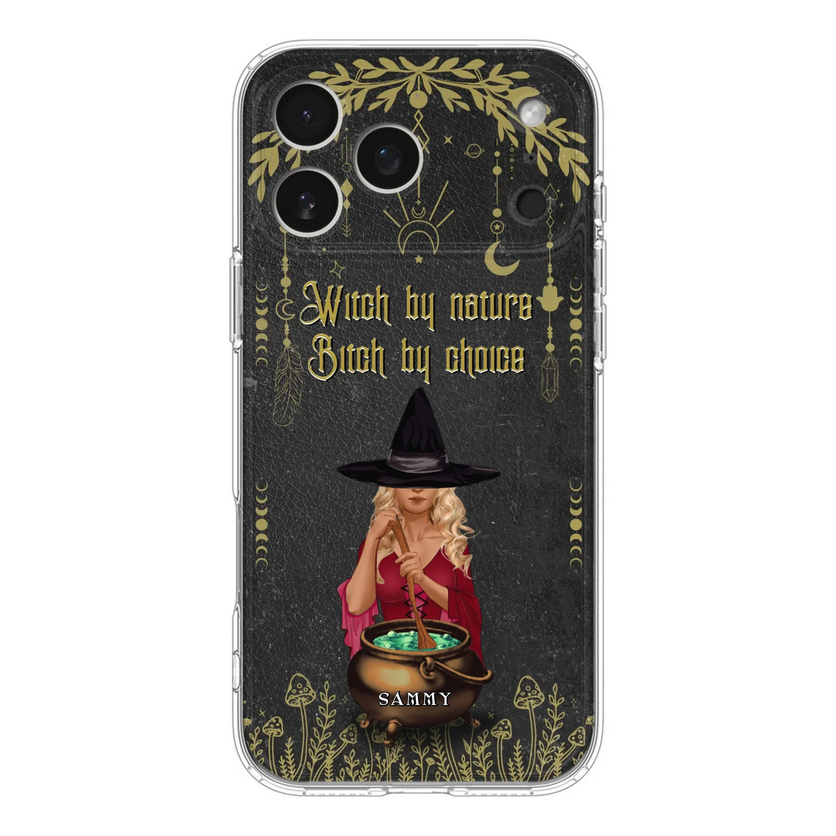 Custom Personalized Witch Phone Case - Gift Idea For Friends/Sisters/Wicca Decor/Pagan Decor - In My Kitchen Filled With Care I Welcome Water Earth Fire Air - Case for iPhone/Samsung