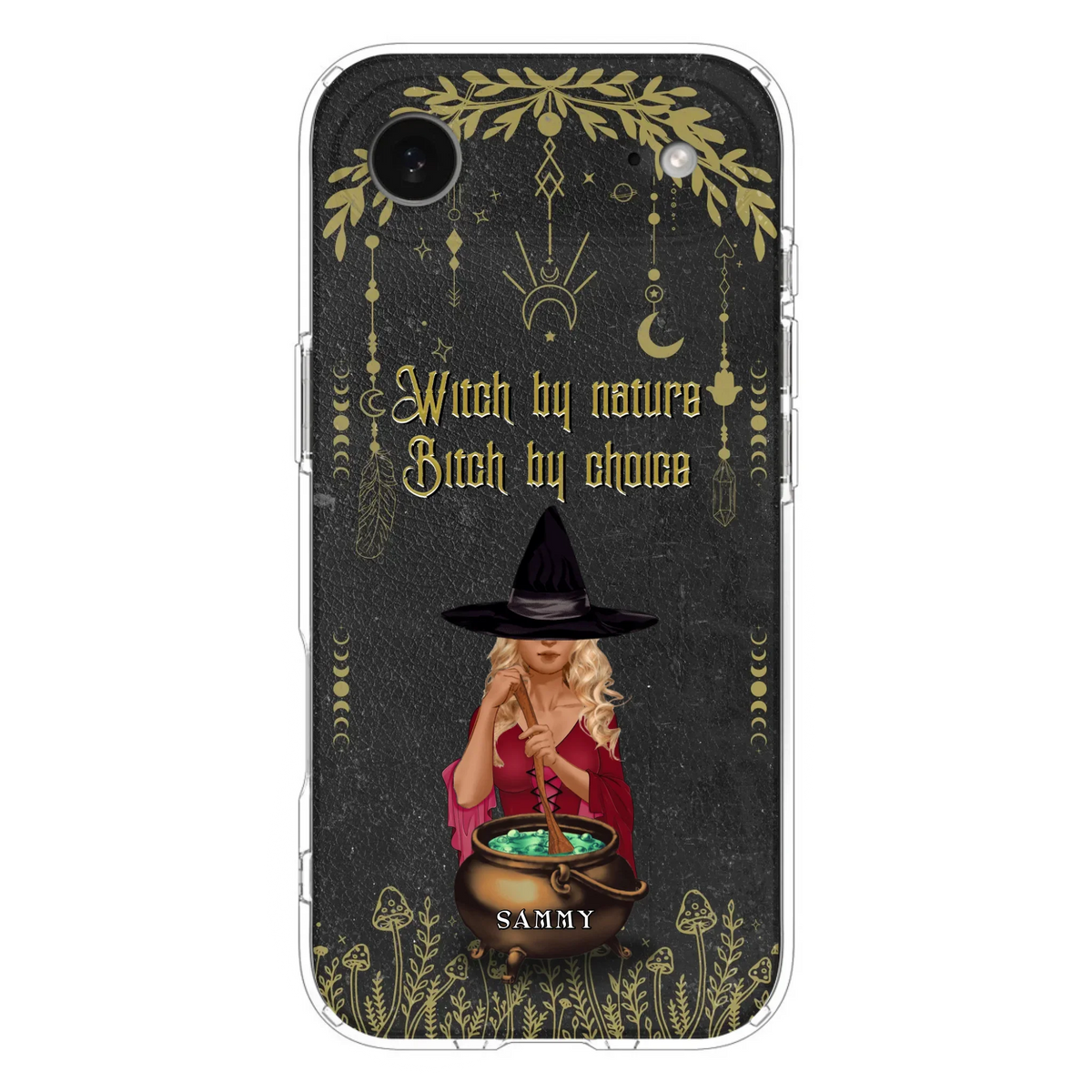 Custom Personalized Witch Phone Case - Gift Idea For Friends/Sisters/Wicca Decor/Pagan Decor - In My Kitchen Filled With Care I Welcome Water Earth Fire Air - Case for iPhone/Samsung