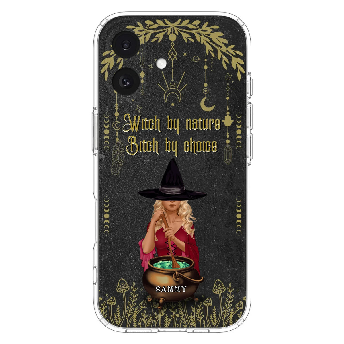 Custom Personalized Witch Phone Case - Gift Idea For Friends/Sisters/Wicca Decor/Pagan Decor - In My Kitchen Filled With Care I Welcome Water Earth Fire Air - Case for iPhone/Samsung