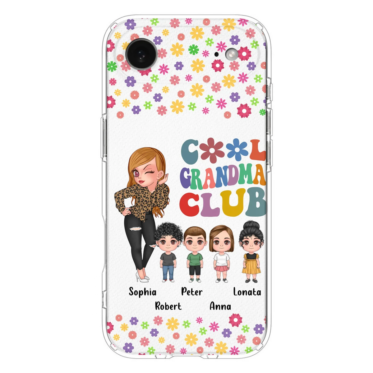 Custom Personalized Cool Grandma Phone Case - Gift Idea For Grandma - Upto 4 Kids - Cases For iPhone/Samsung