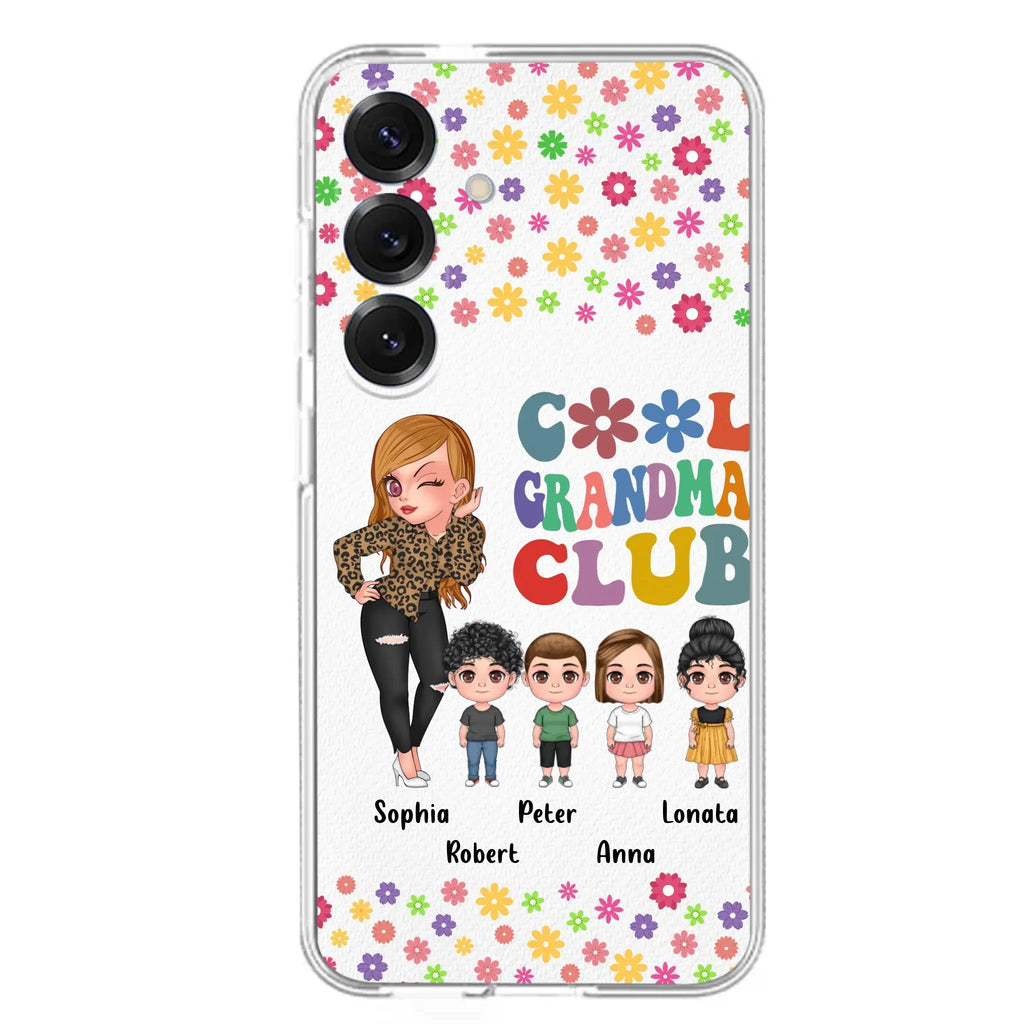 Custom Personalized Cool Grandma Phone Case - Gift Idea For Grandma - Upto 4 Kids - Cases For iPhone/Samsung