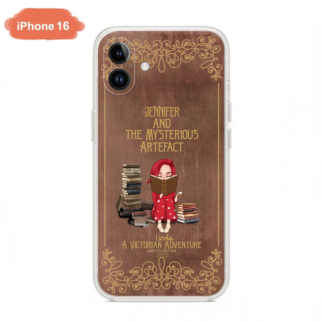 Custom Personalized Reading Girl Phone Case - Gift Idea For Reading Lovers - Mysterious Artefact - Cases For iPhone/Samsung