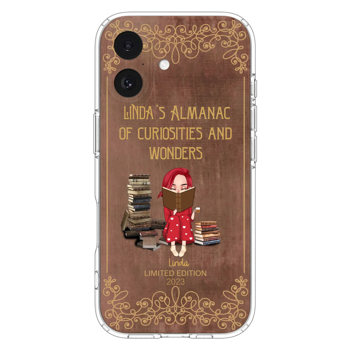 Custom Personalized Reading Girl Phone Case - Gift Idea For Reading Lovers - Almanac Of Curiosities - Cases For iPhone/Samsung