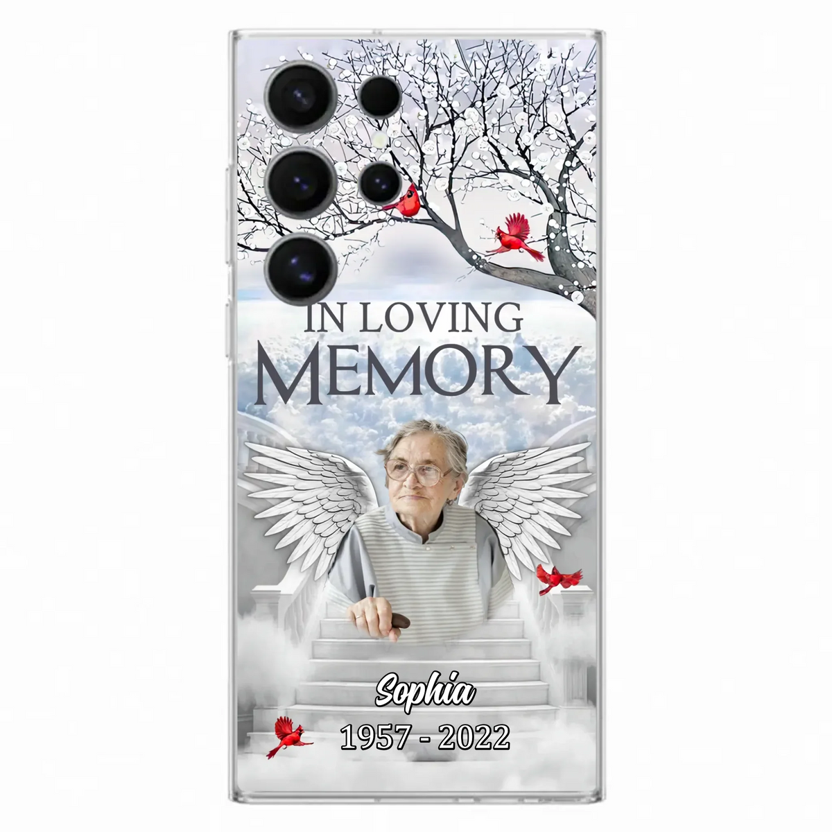 Custom Personalized Memorial Phone Case - Upload Photo - Memorial Gift Idea For Family - In Loving Memory - Case For iPhone & Samsung