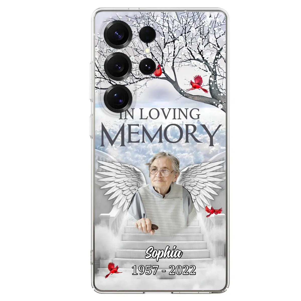 Custom Personalized Memorial Phone Case - Upload Photo - Memorial Gift Idea For Family - In Loving Memory - Case For iPhone & Samsung