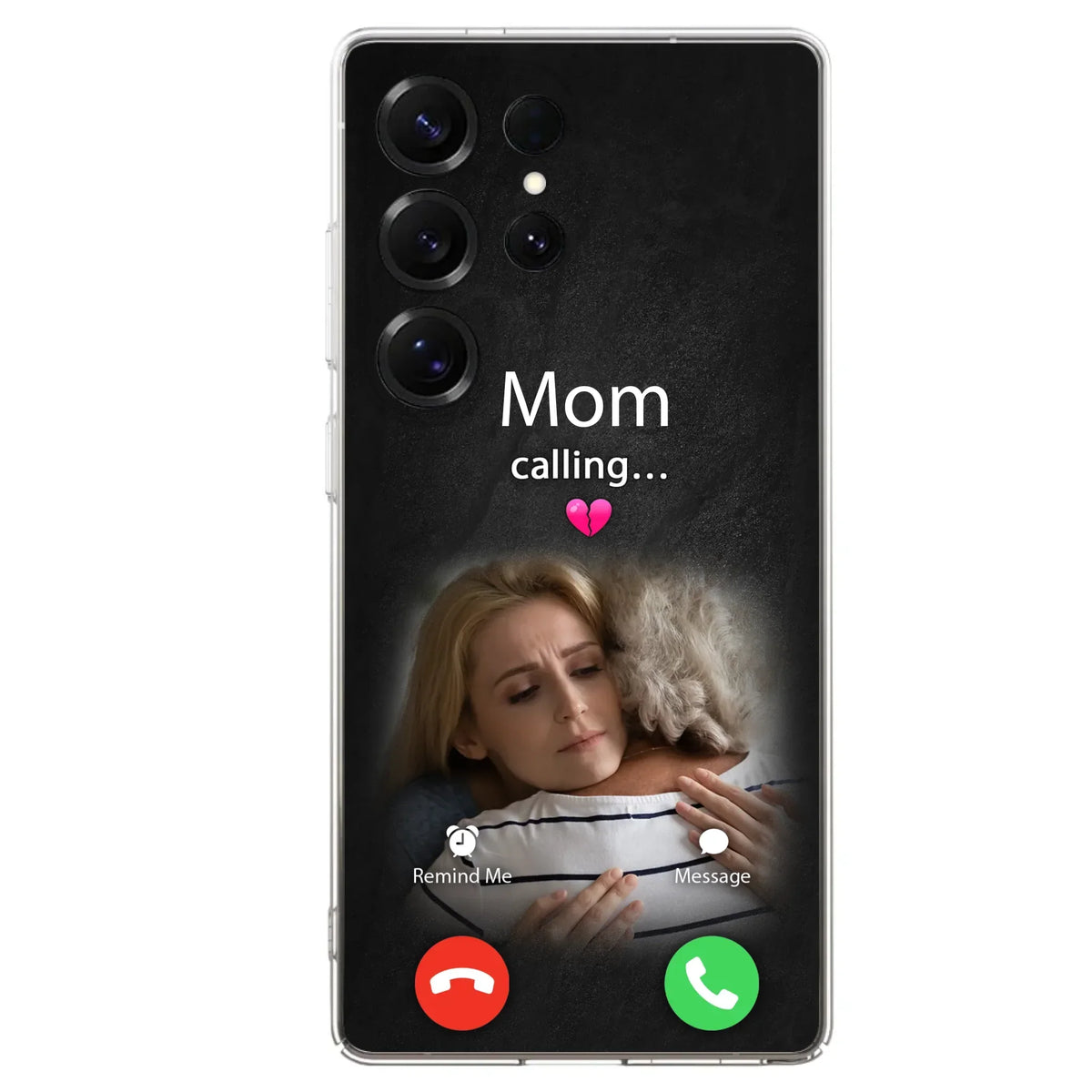 Custom Personalized Memorial Mom Phone Case - Upload Photo - Memorial Gift Idea For Mom/ Dad - Mom Calling - Case For iPhone And Samsung