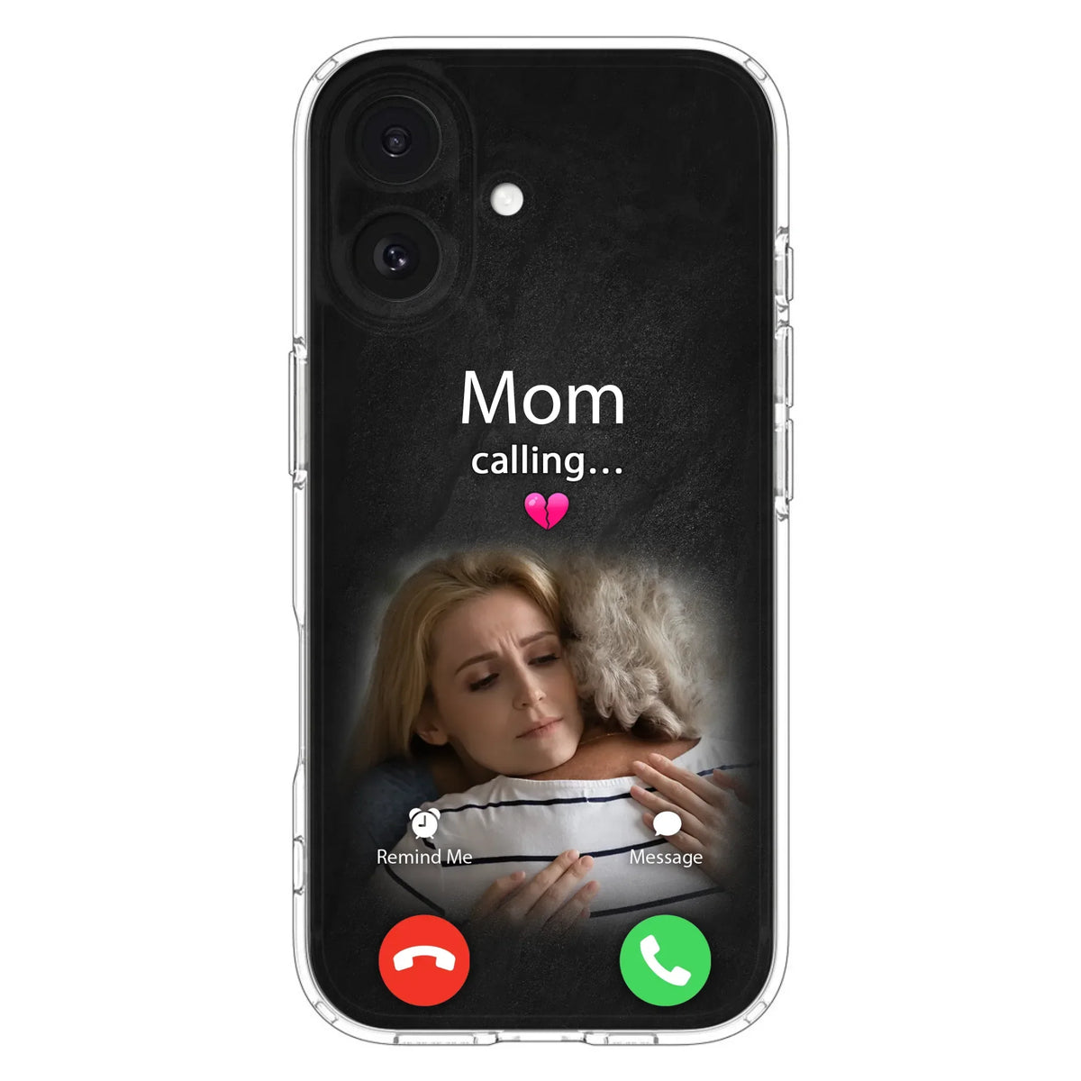 Custom Personalized Memorial Mom Phone Case - Upload Photo - Memorial Gift Idea For Mom/ Dad - Mom Calling - Case For iPhone And Samsung