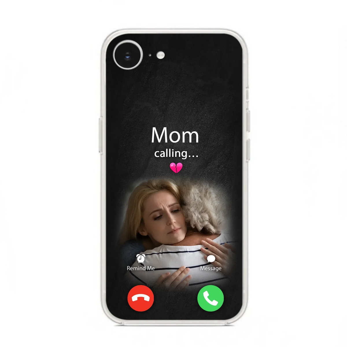 Custom Personalized Memorial Mom Phone Case - Upload Photo - Memorial Gift Idea For Mom/ Dad - Mom Calling - Case For iPhone And Samsung