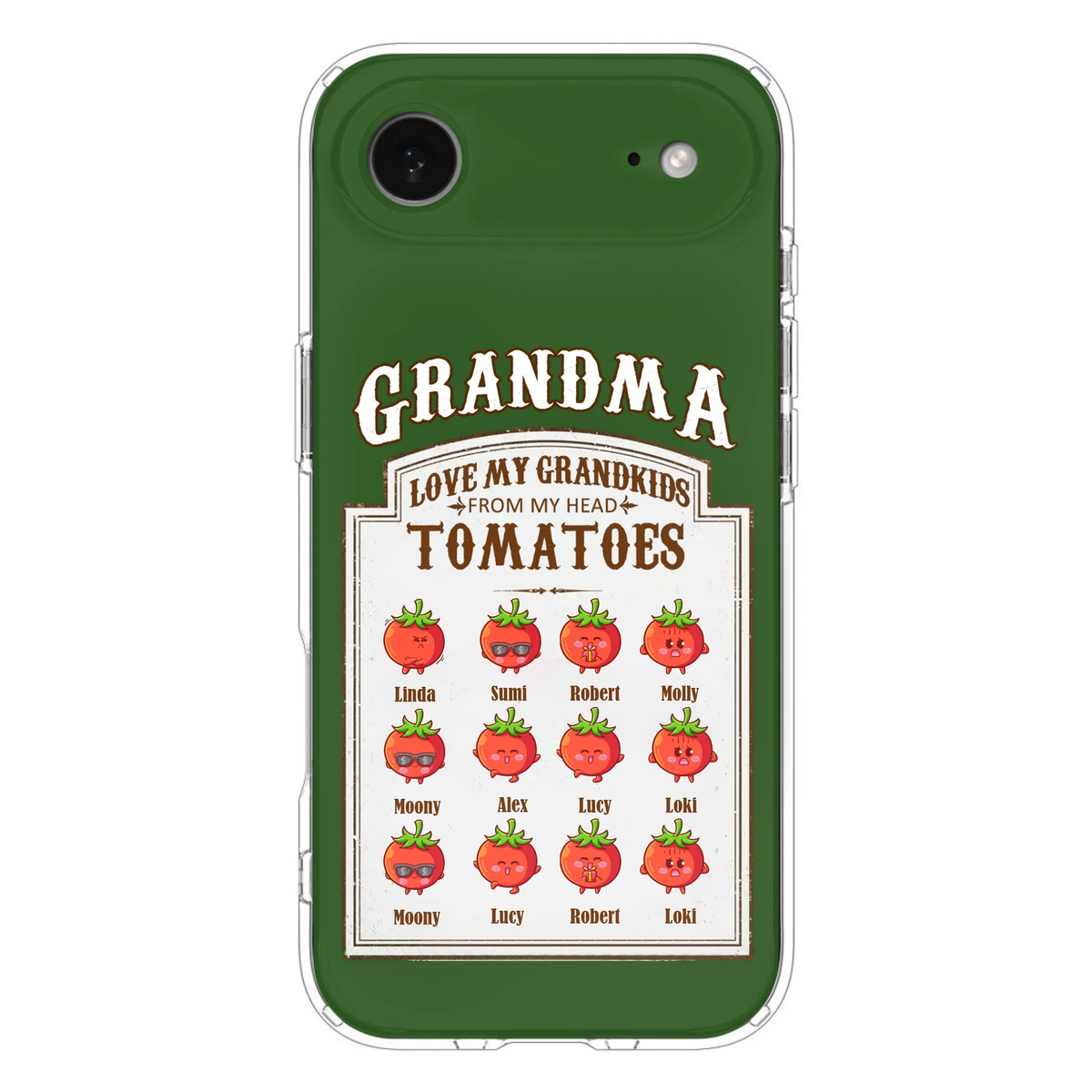Custom Personalized Grandma Tomatoes Phone Case - Gift Idea For Mother's Day/Grandma- Upto 12 Tomatoes - Case For iPhone/ Samsung