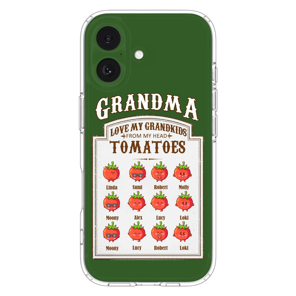 Custom Personalized Grandma Tomatoes Phone Case - Gift Idea For Mother's Day/Grandma- Upto 12 Tomatoes - Case For iPhone/ Samsung