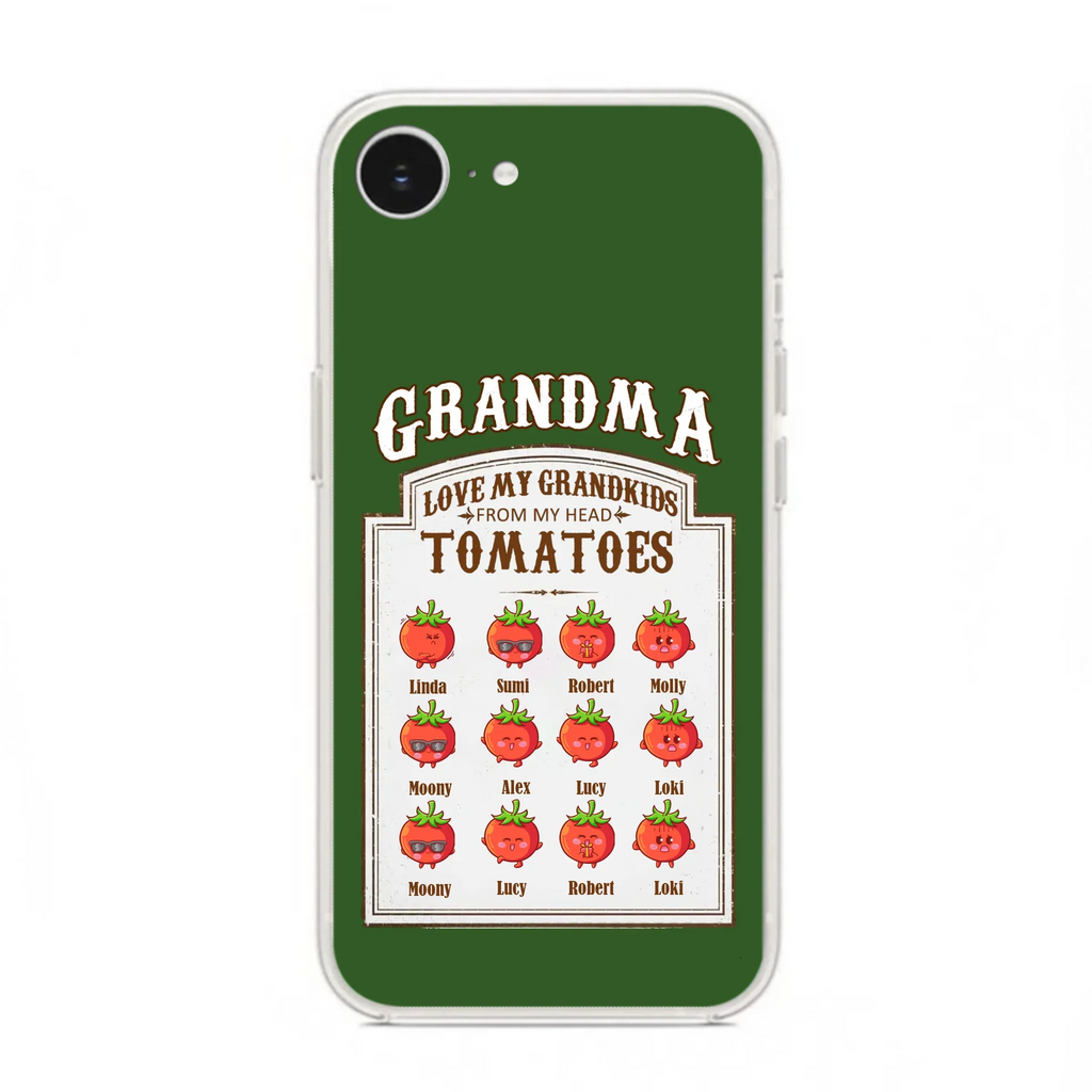 Custom Personalized Grandma Tomatoes Phone Case - Gift Idea For Mother's Day/Grandma- Upto 12 Tomatoes - Case For iPhone/ Samsung