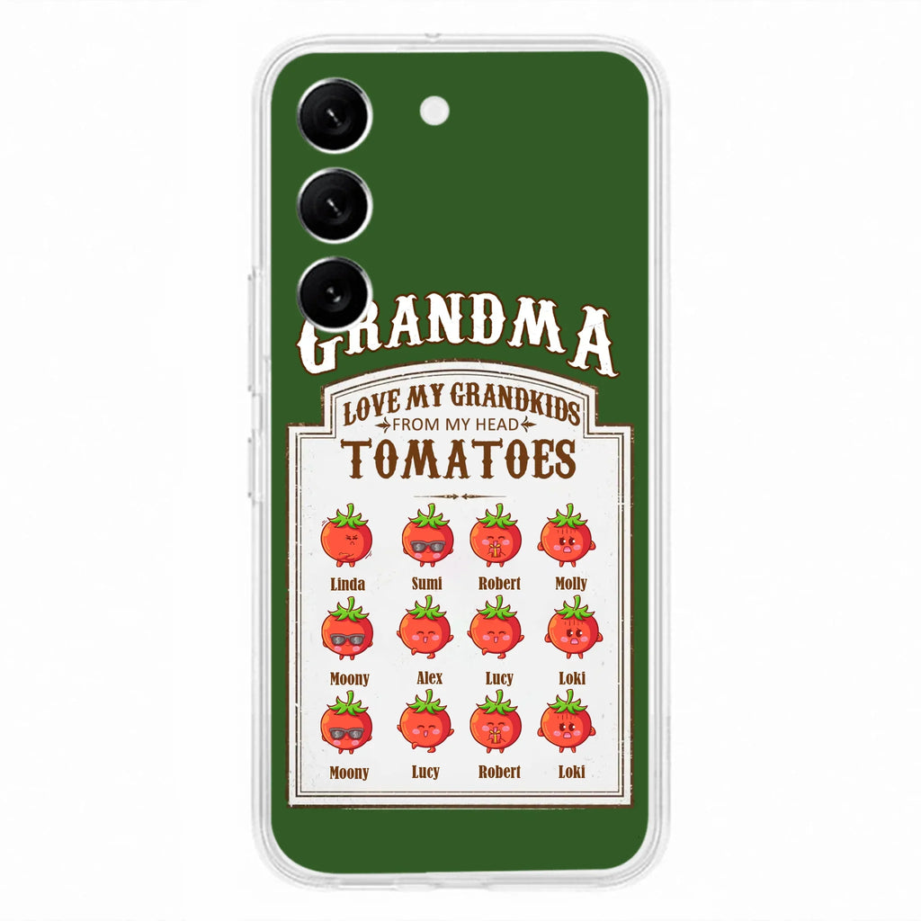 Custom Personalized Grandma Tomatoes Phone Case - Gift Idea For Mother's Day/Grandma- Upto 12 Tomatoes - Case For iPhone/ Samsung