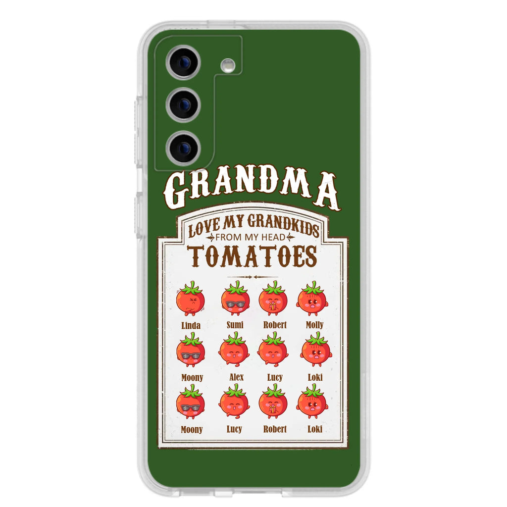 Custom Personalized Grandma Tomatoes Phone Case - Gift Idea For Mother's Day/Grandma- Upto 12 Tomatoes - Case For iPhone/ Samsung