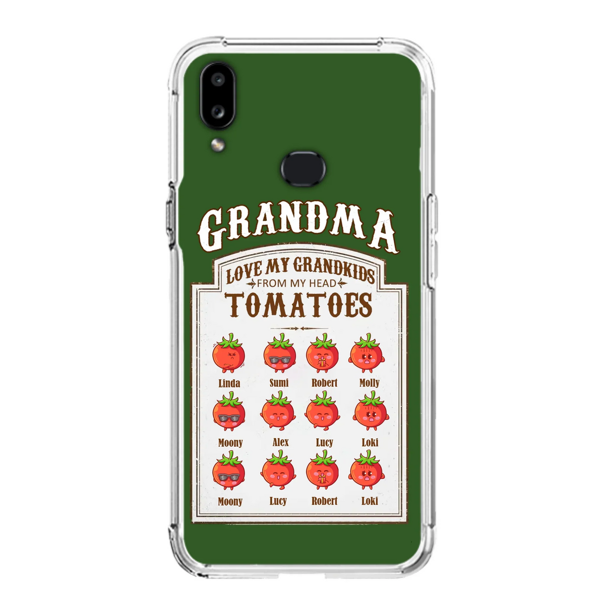 Custom Personalized Grandma Tomatoes Phone Case - Gift Idea For Mother's Day/Grandma- Upto 12 Tomatoes - Case For iPhone/ Samsung