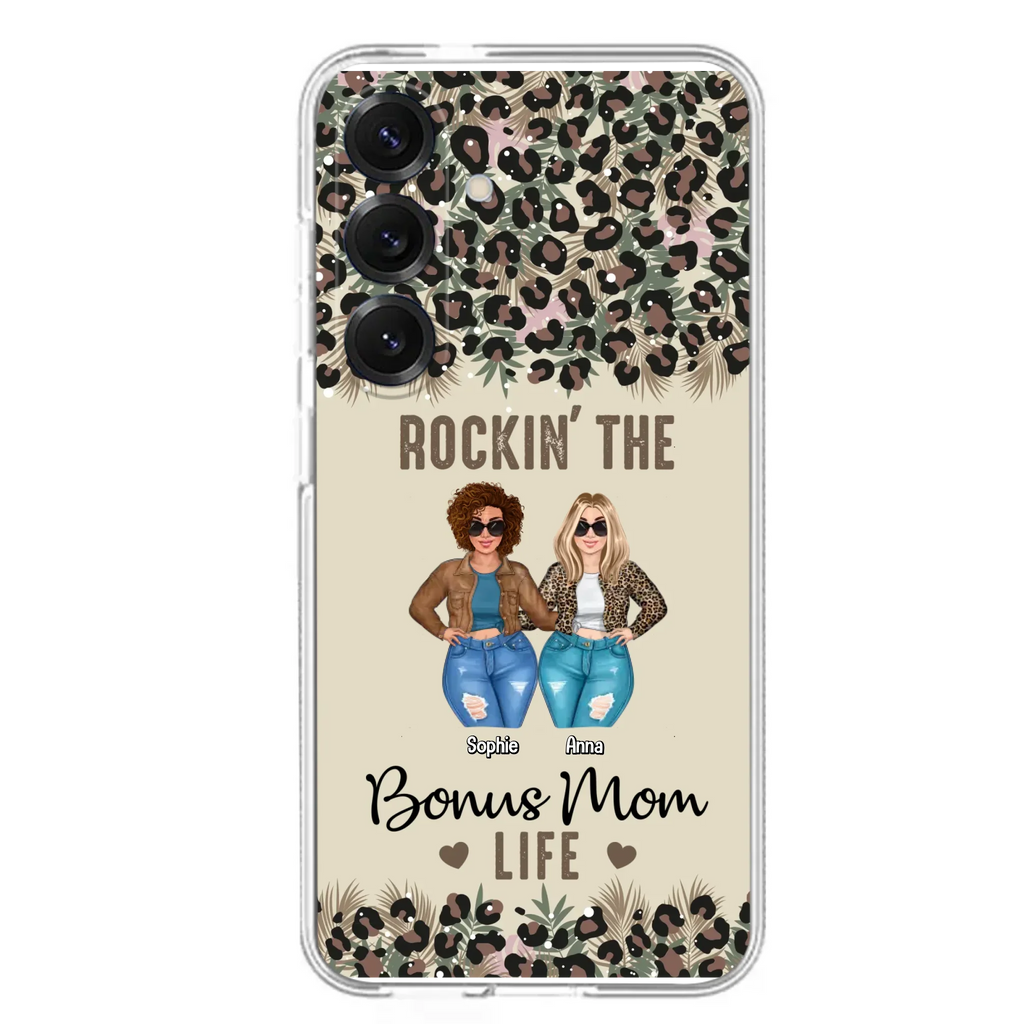 Custom Personalized Bonus Mom Phone Case - Gift Idea For Mother's Day - Rockin' The Bonus Mom Life - Case For iPhone & Samsung