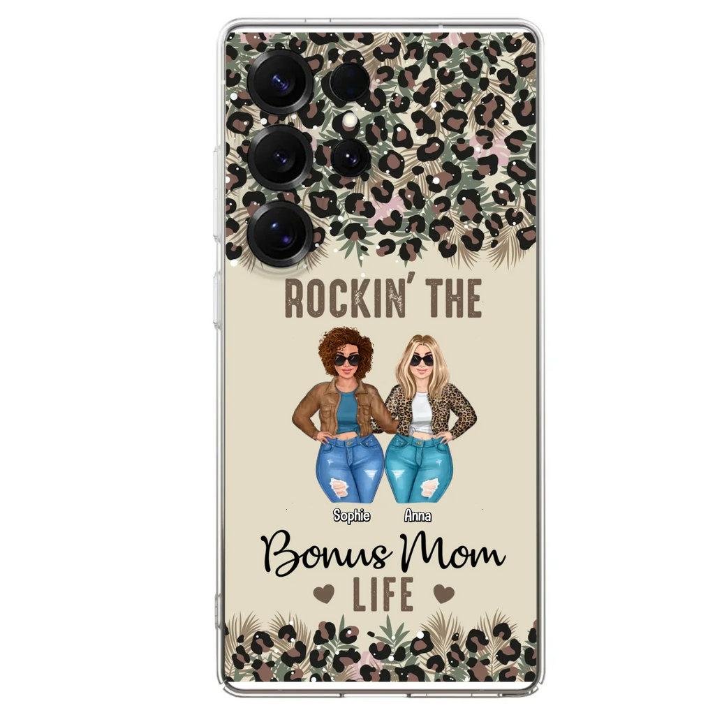 Custom Personalized Bonus Mom Phone Case - Gift Idea For Mother's Day - Rockin' The Bonus Mom Life - Case For iPhone & Samsung