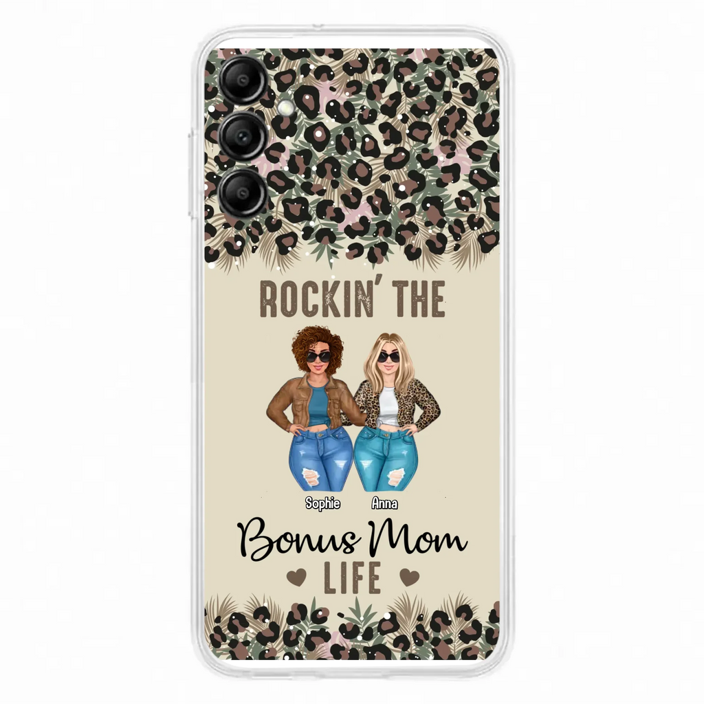 Custom Personalized Bonus Mom Phone Case - Gift Idea For Mother's Day - Rockin' The Bonus Mom Life - Case For iPhone & Samsung