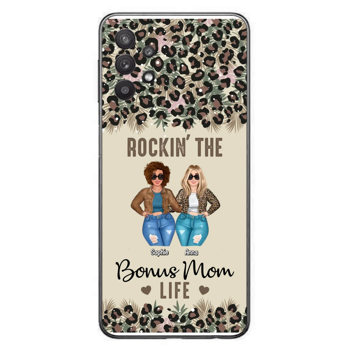 Custom Personalized Bonus Mom Phone Case - Gift Idea For Mother's Day - Rockin' The Bonus Mom Life - Case For iPhone & Samsung