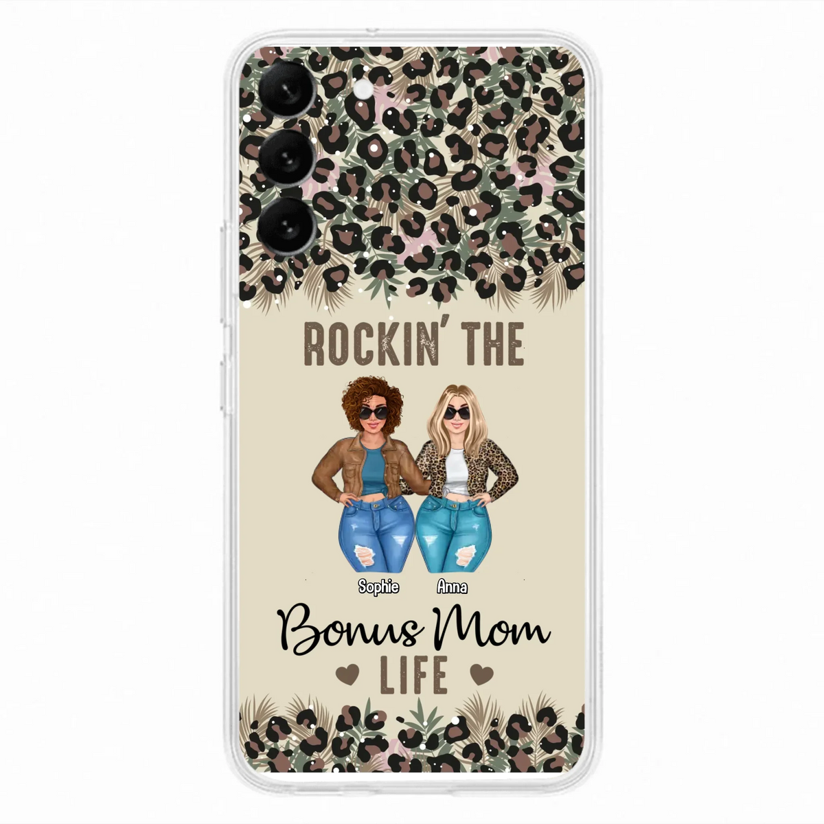 Custom Personalized Bonus Mom Phone Case - Gift Idea For Mother's Day - Rockin' The Bonus Mom Life - Case For iPhone & Samsung