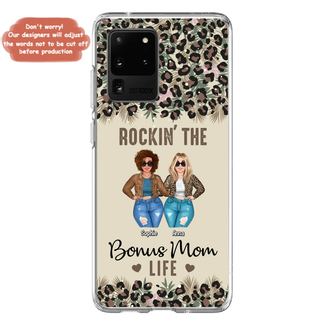 Custom Personalized Bonus Mom Phone Case - Gift Idea For Mother's Day - Rockin' The Bonus Mom Life - Case For iPhone & Samsung