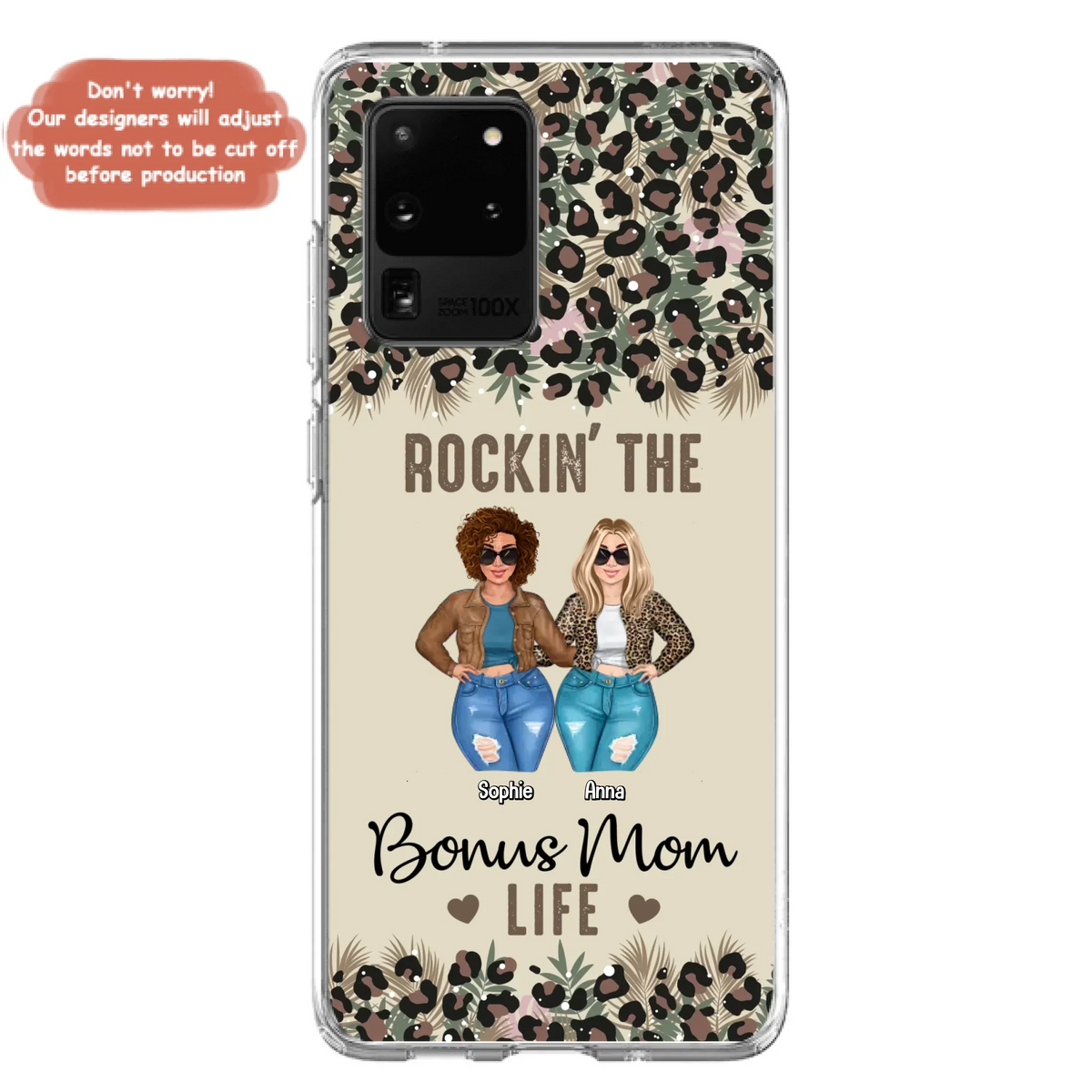 Custom Personalized Bonus Mom Phone Case - Gift Idea For Mother's Day - Rockin' The Bonus Mom Life - Case For iPhone & Samsung