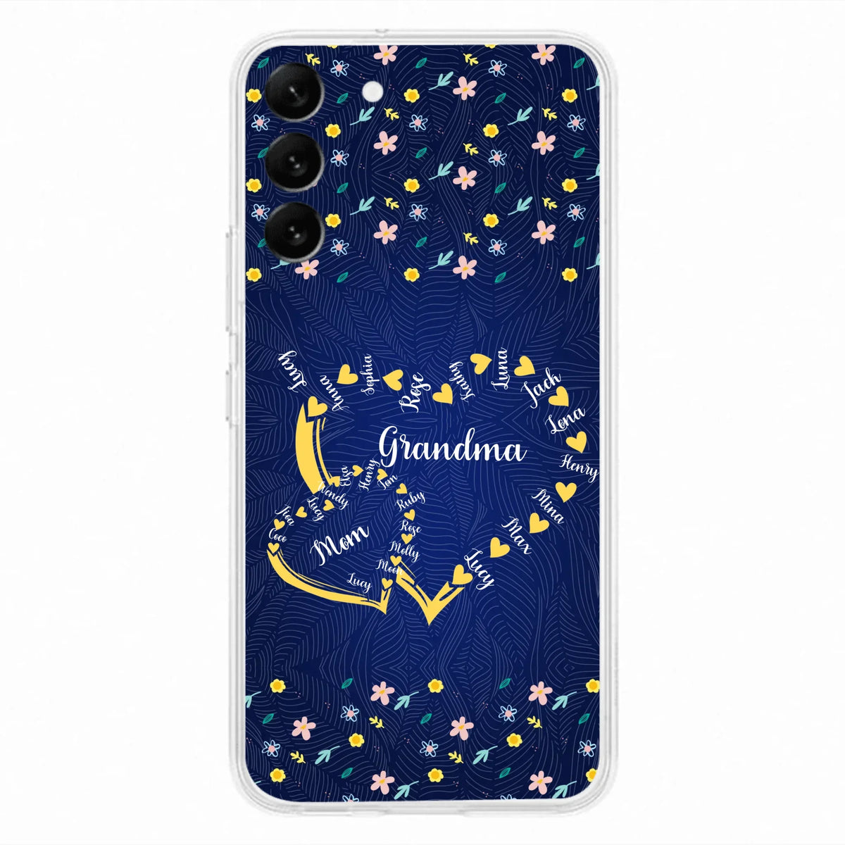 Custom Personalized Grandma Mom Phone Case - Gift Idea For Mother's Day - Upto 12 Kids - Case For iPhone And Samsung