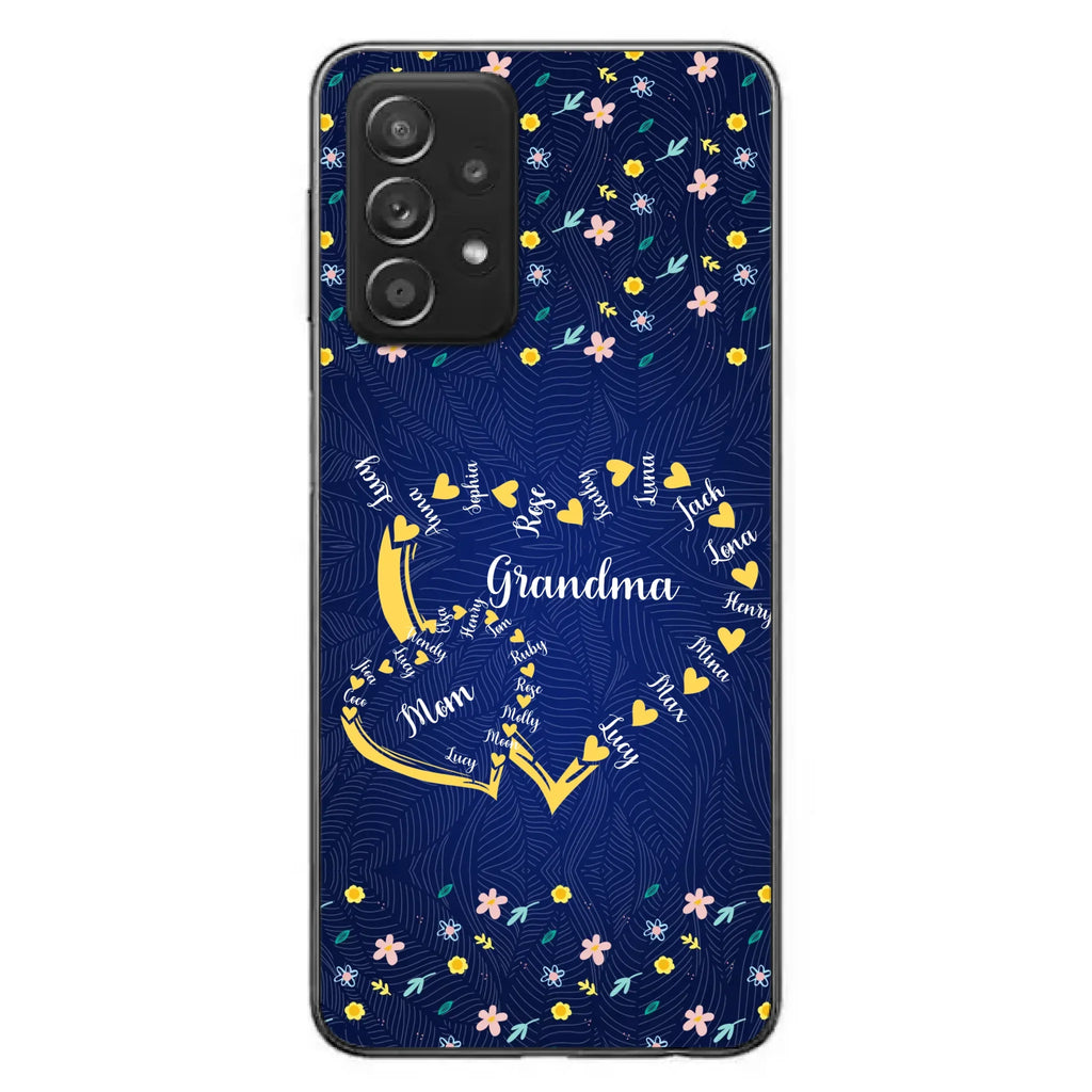 Custom Personalized Grandma Mom Phone Case - Gift Idea For Mother's Day - Upto 12 Kids - Case For iPhone And Samsung