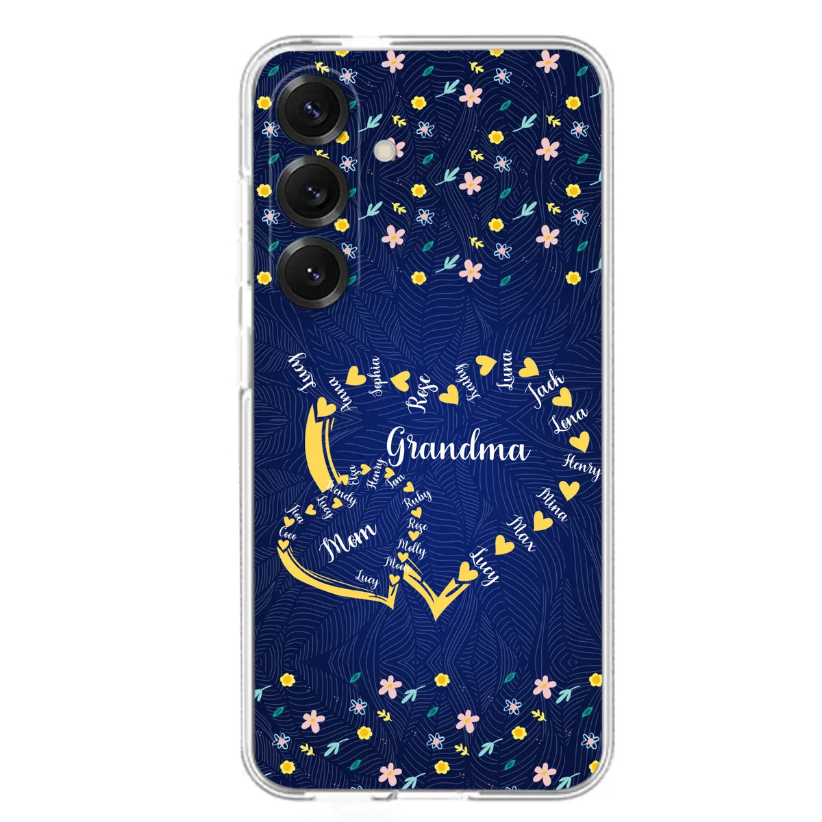 Custom Personalized Grandma Mom Phone Case - Gift Idea For Mother's Day - Upto 12 Kids - Case For iPhone And Samsung