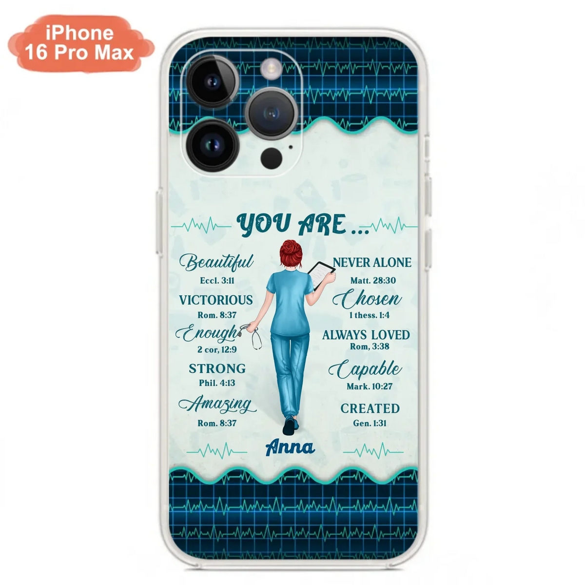 Custom Personalized Nurse Phone Case - Gift Idea For Nurse/ Birthday/ Friend - You Are Beautiful - Cases For iPhone/Samsung