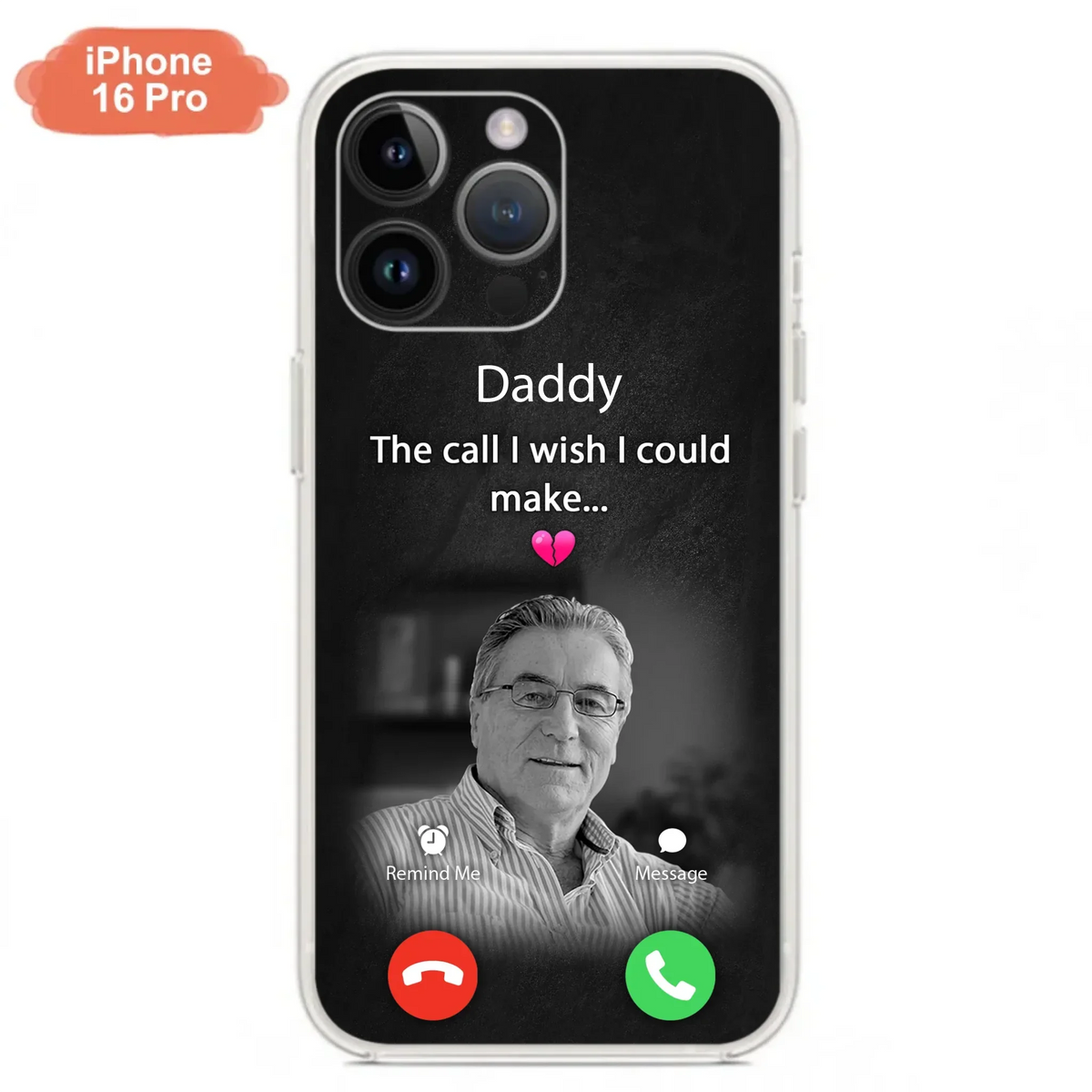 Custom Personalized Memorial Mom Phone Case - Upload Photo - Memorial Gift Idea For Mom/ Dad - The Call I Wish I Could Make - Case For iPhone And Samsung