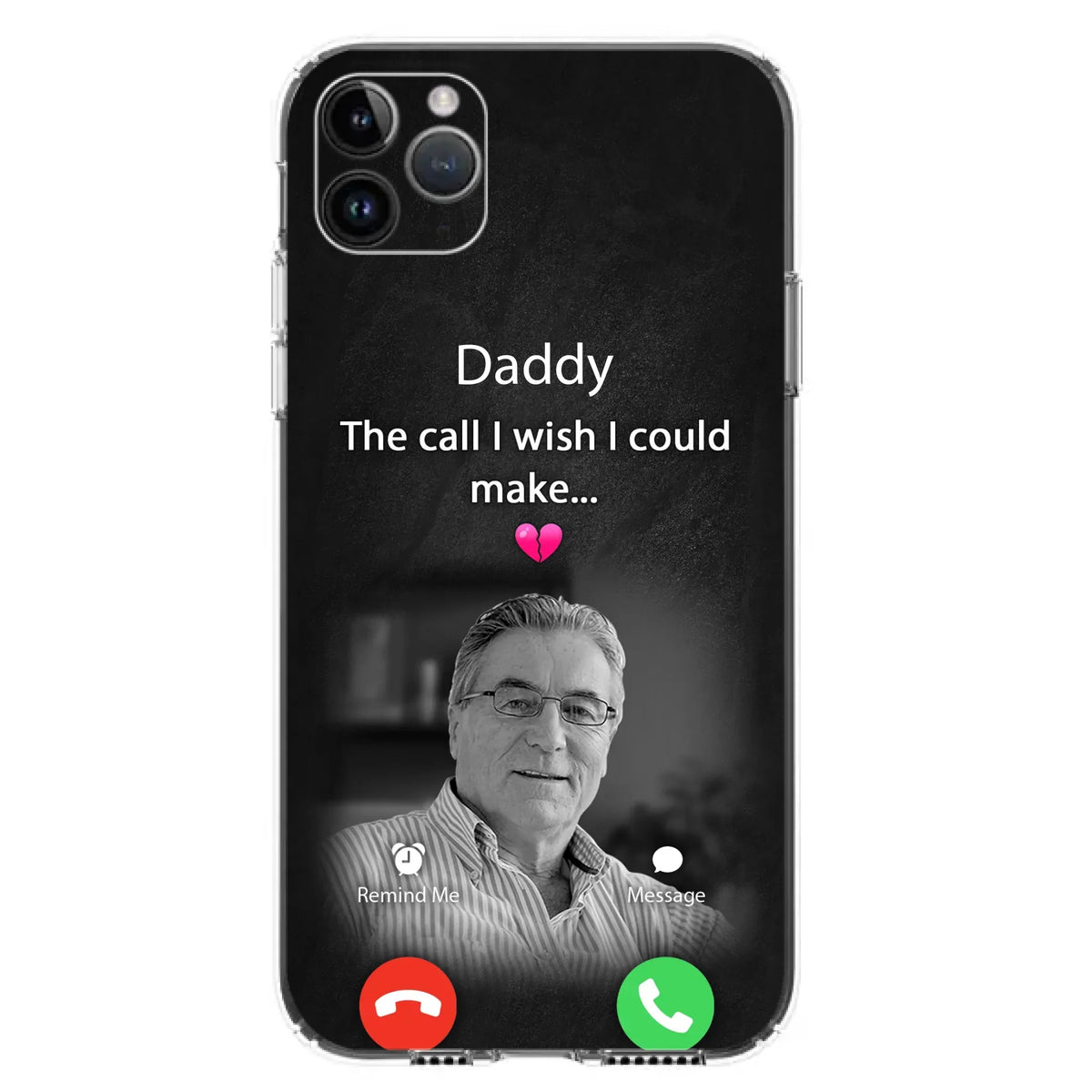 Custom Personalized Memorial Mom Phone Case - Upload Photo - Memorial Gift Idea For Mom/ Dad - The Call I Wish I Could Make - Case For iPhone And Samsung