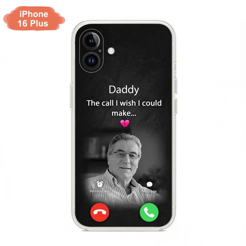 Custom Personalized Memorial Mom Phone Case - Upload Photo - Memorial Gift Idea For Mom/ Dad - The Call I Wish I Could Make - Case For iPhone And Samsung