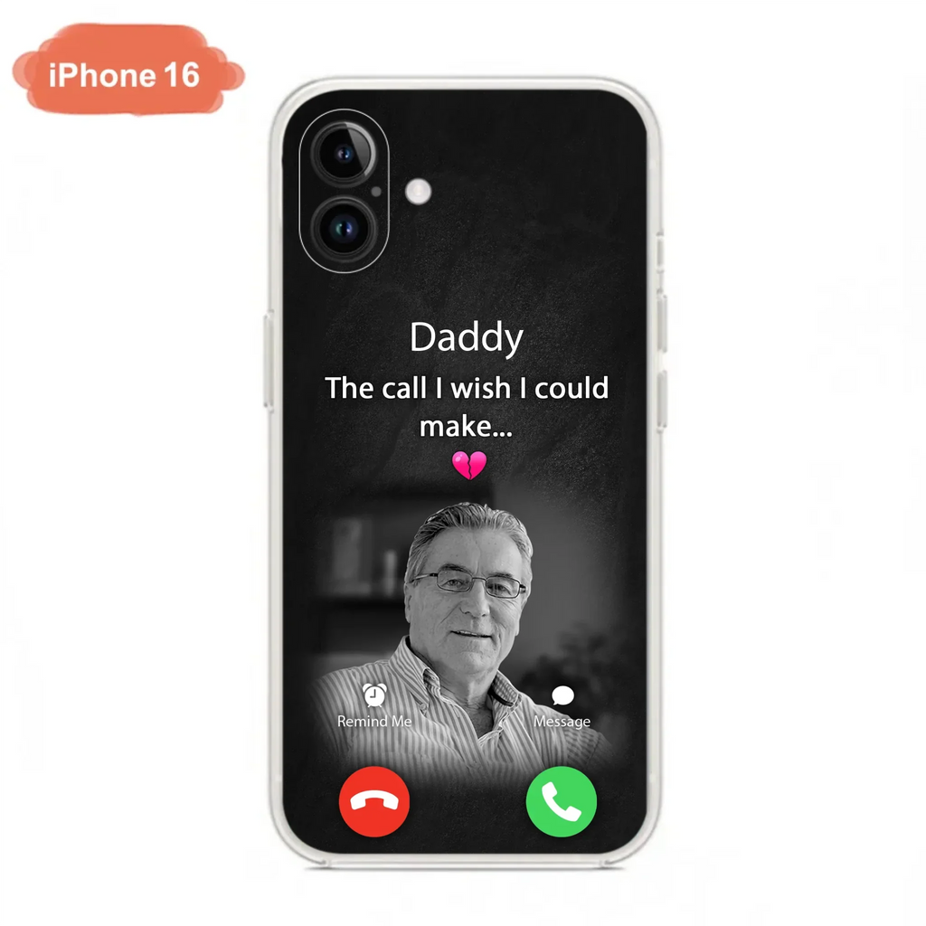 Custom Personalized Memorial Mom Phone Case - Upload Photo - Memorial Gift Idea For Mom/ Dad - The Call I Wish I Could Make - Case For iPhone And Samsung