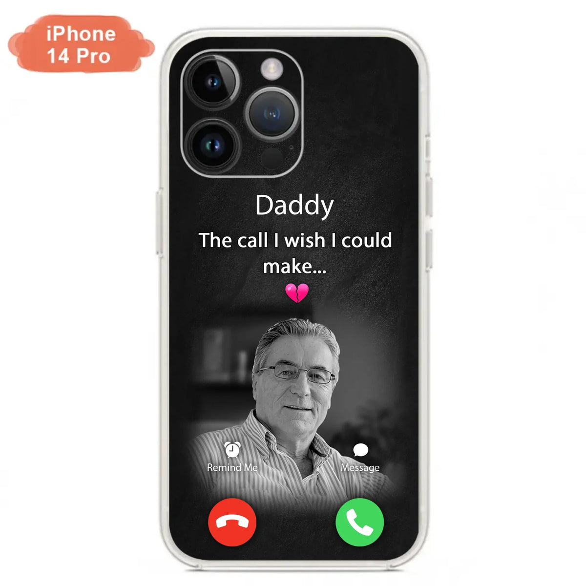 Custom Personalized Memorial Mom Phone Case - Upload Photo - Memorial Gift Idea For Mom/ Dad - The Call I Wish I Could Make - Case For iPhone And Samsung