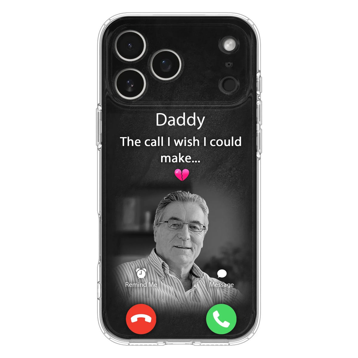 Custom Personalized Memorial Mom Phone Case - Upload Photo - Memorial Gift Idea For Mom/ Dad - The Call I Wish I Could Make - Case For iPhone And Samsung
