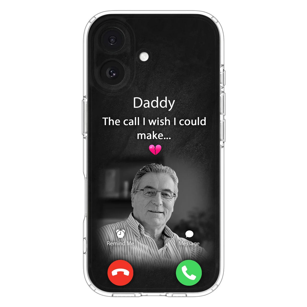 Custom Personalized Memorial Mom Phone Case - Upload Photo - Memorial Gift Idea For Mom/ Dad - The Call I Wish I Could Make - Case For iPhone And Samsung