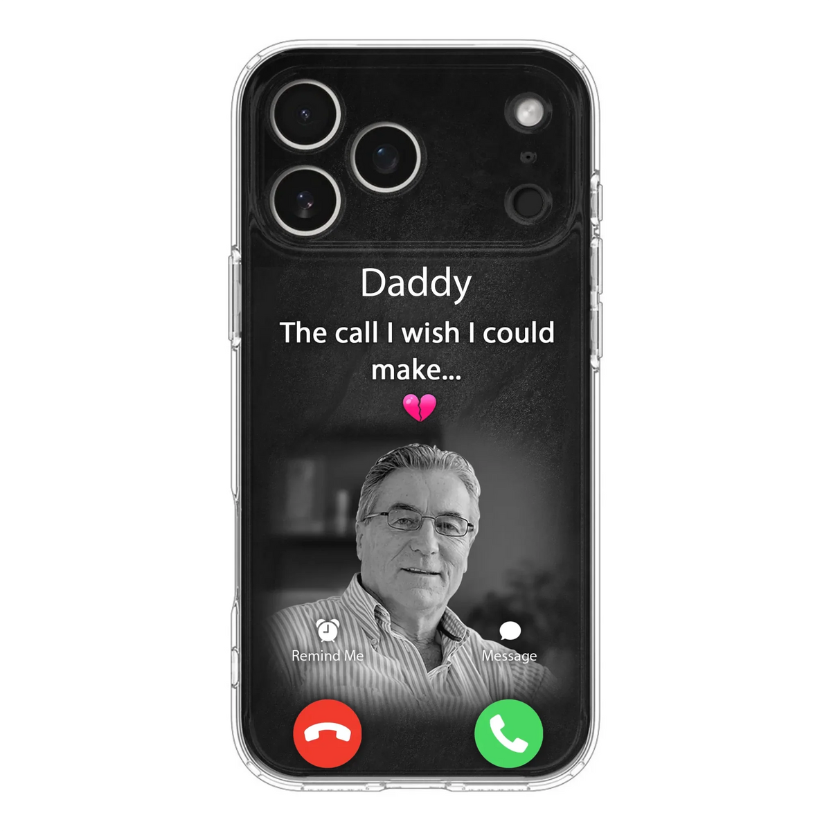 Custom Personalized Memorial Mom Phone Case - Upload Photo - Memorial Gift Idea For Mom/ Dad - The Call I Wish I Could Make - Case For iPhone And Samsung
