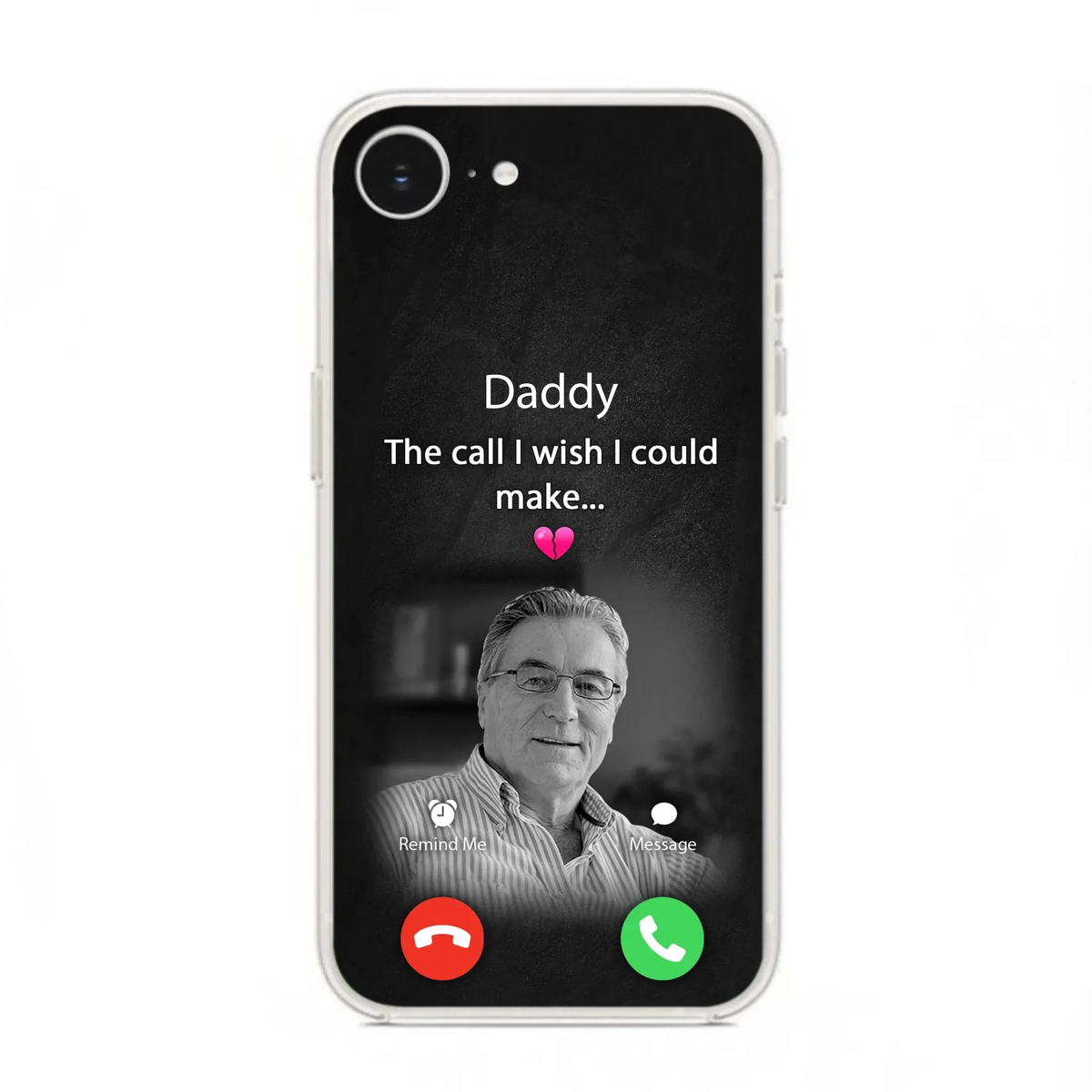 Custom Personalized Memorial Mom Phone Case - Upload Photo - Memorial Gift Idea For Mom/ Dad - The Call I Wish I Could Make - Case For iPhone And Samsung
