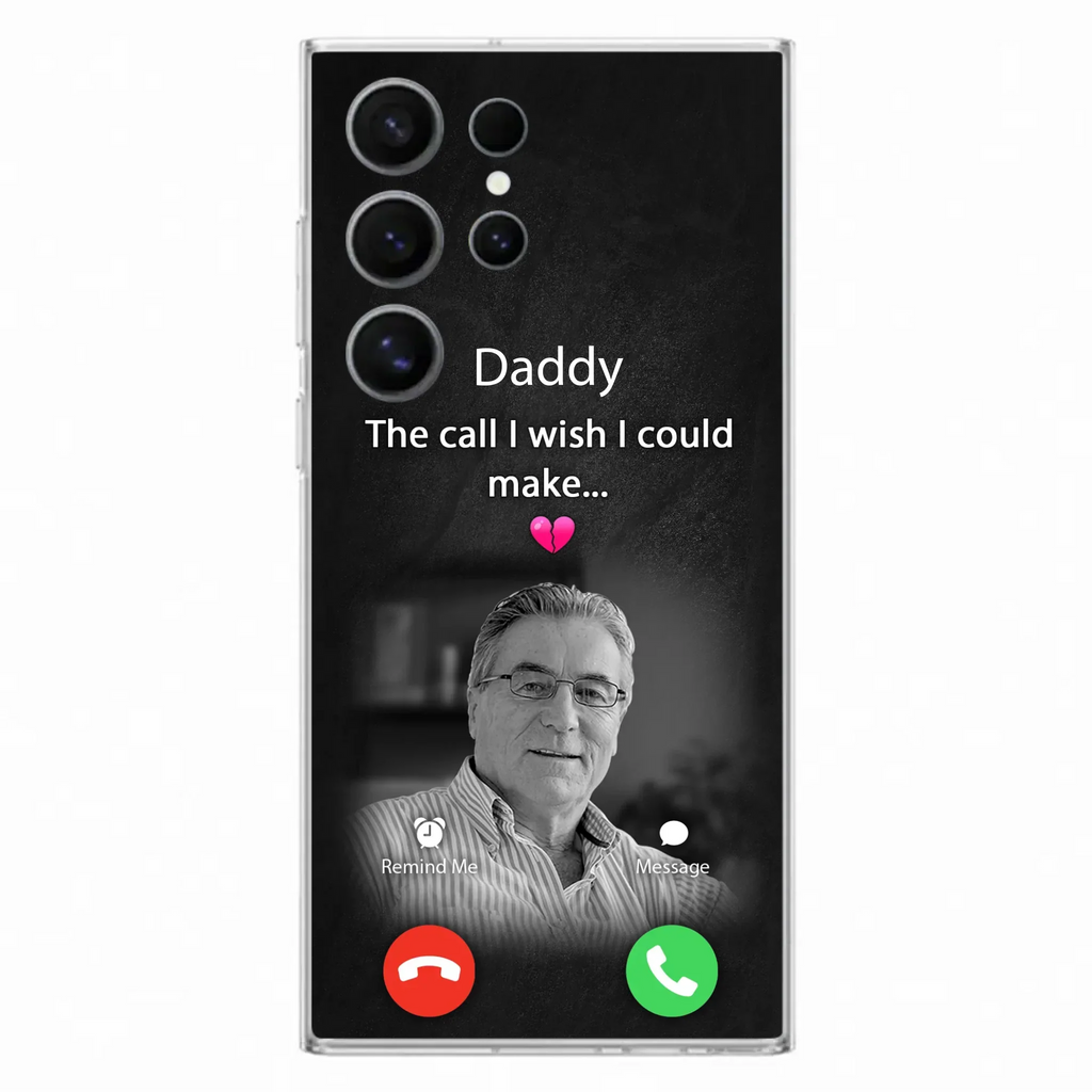 Custom Personalized Memorial Mom Phone Case - Upload Photo - Memorial Gift Idea For Mom/ Dad - The Call I Wish I Could Make - Case For iPhone And Samsung
