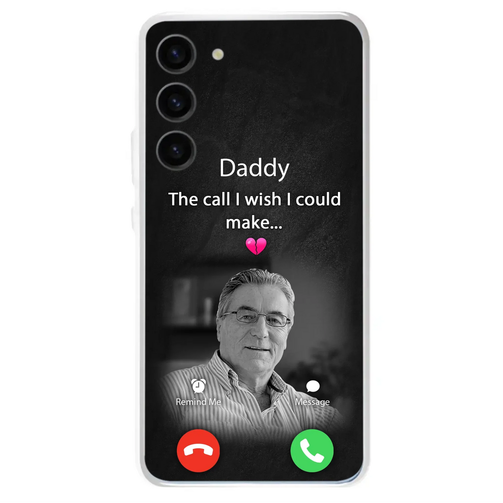 Custom Personalized Memorial Mom Phone Case - Upload Photo - Memorial Gift Idea For Mom/ Dad - The Call I Wish I Could Make - Case For iPhone And Samsung