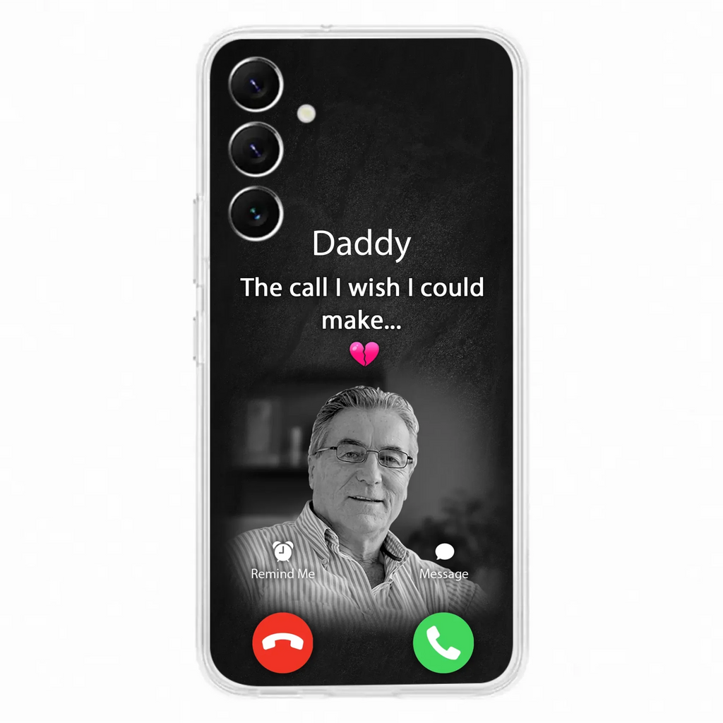 Custom Personalized Memorial Mom Phone Case - Upload Photo - Memorial Gift Idea For Mom/ Dad - The Call I Wish I Could Make - Case For iPhone And Samsung