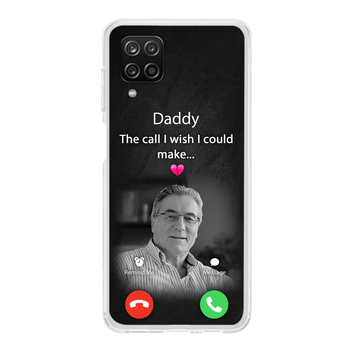 Custom Personalized Memorial Mom Phone Case - Upload Photo - Memorial Gift Idea For Mom/ Dad - The Call I Wish I Could Make - Case For iPhone And Samsung