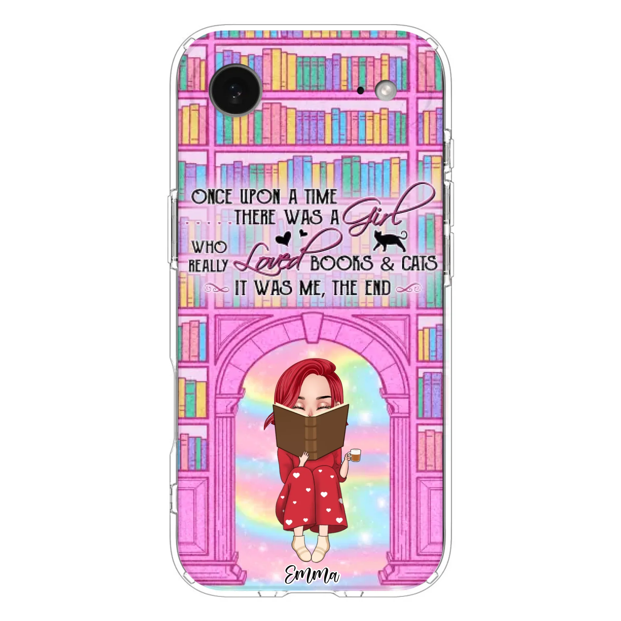 Custom Personalized Reading Girl Phone Case - Gift Idea For Books Lovers - It Was Me The End - Case For iPhone/Samsung
