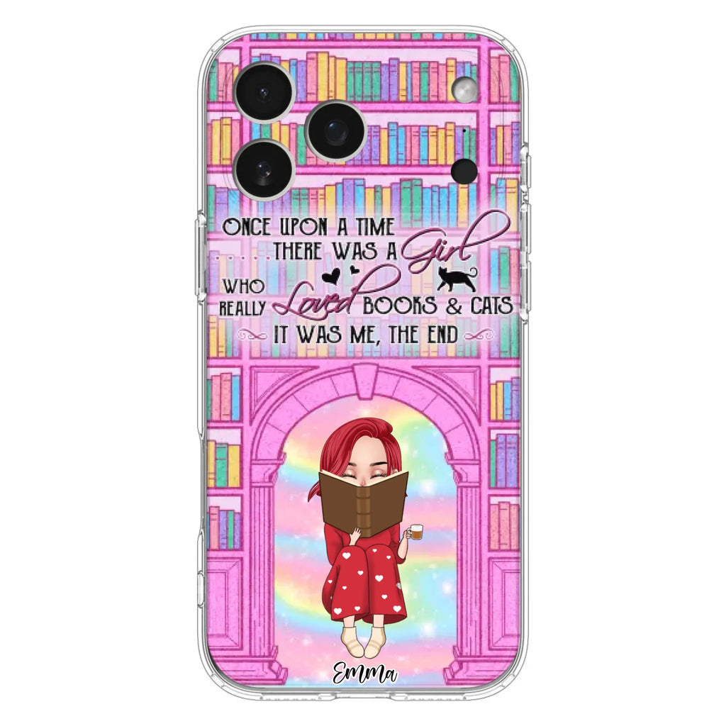 Custom Personalized Reading Girl Phone Case - Gift Idea For Books Lovers - It Was Me The End - Case For iPhone/Samsung