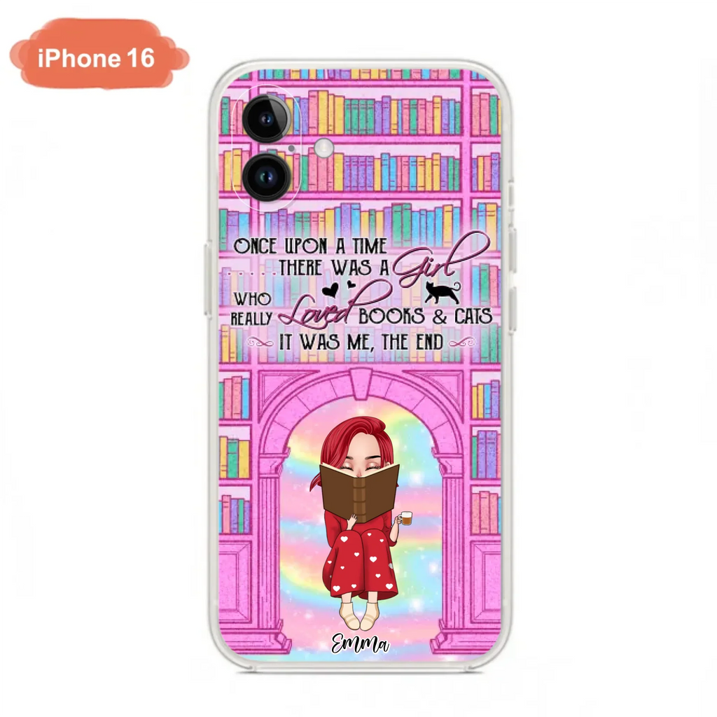 Custom Personalized Reading Girl Phone Case - Gift Idea For Books Lovers - It Was Me The End - Case For iPhone/Samsung
